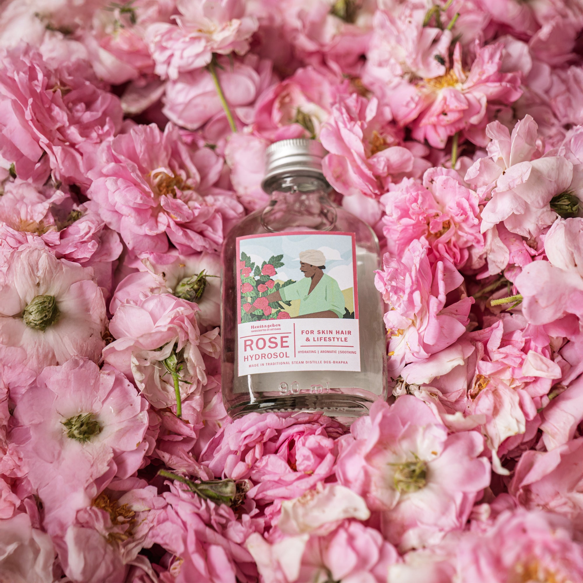 "Rose Hydrosol facial mist bottle – 90 ml"