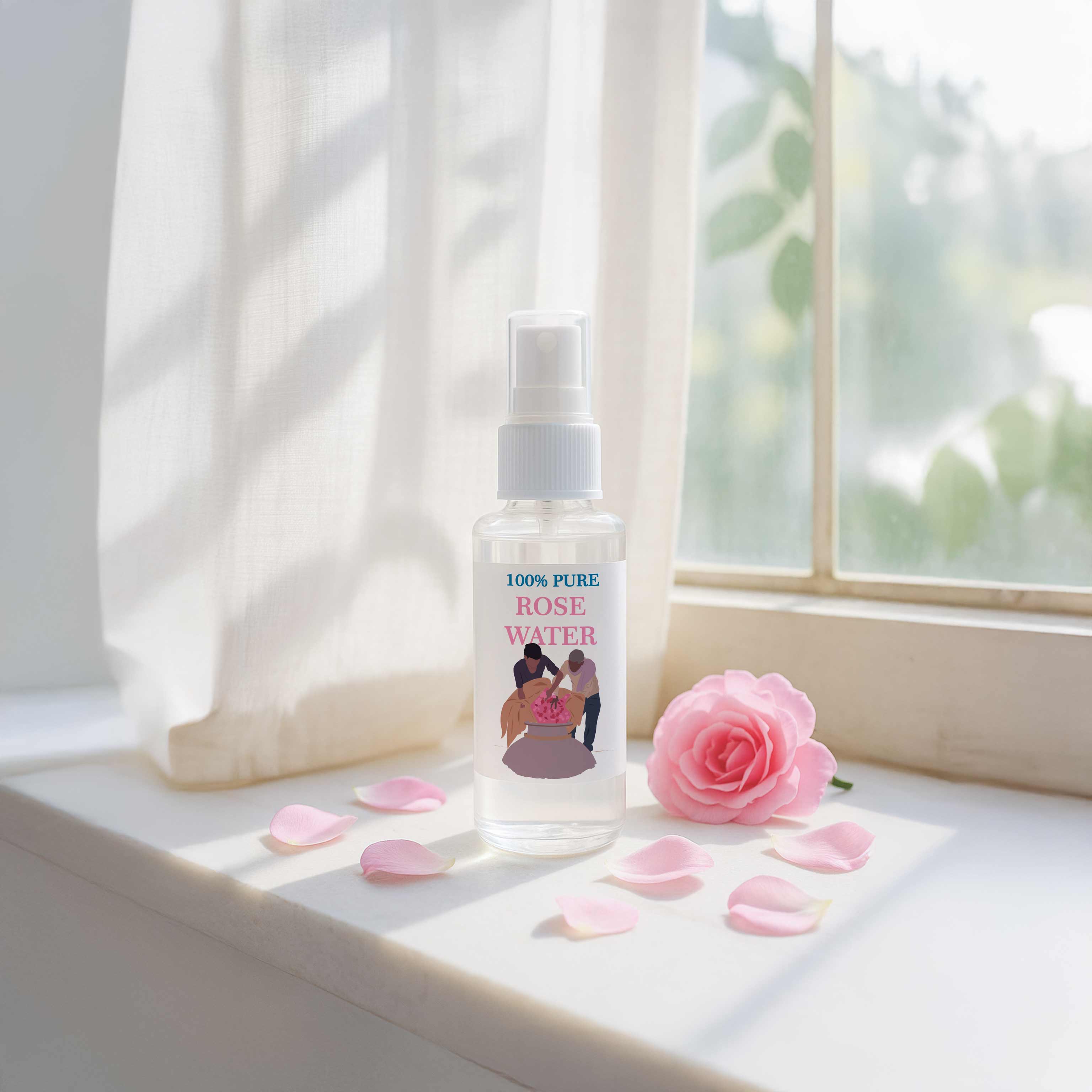 Rose Hydrosol facial mist bottle – 50 ml