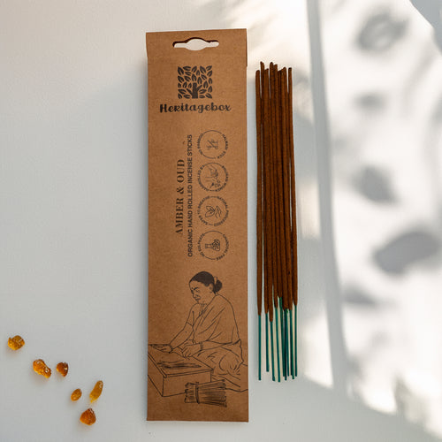 Amber & Oudh incense sticks pack of 30