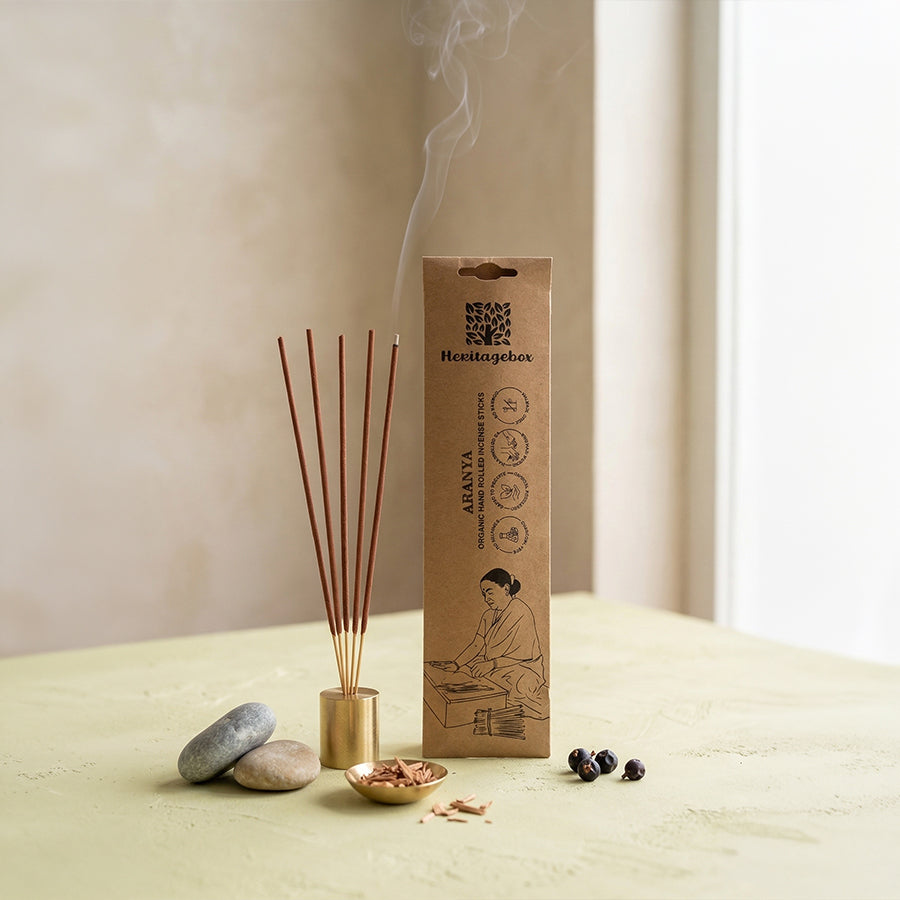 Aranya Handrolled Natural Incense Sticks Pack of 60