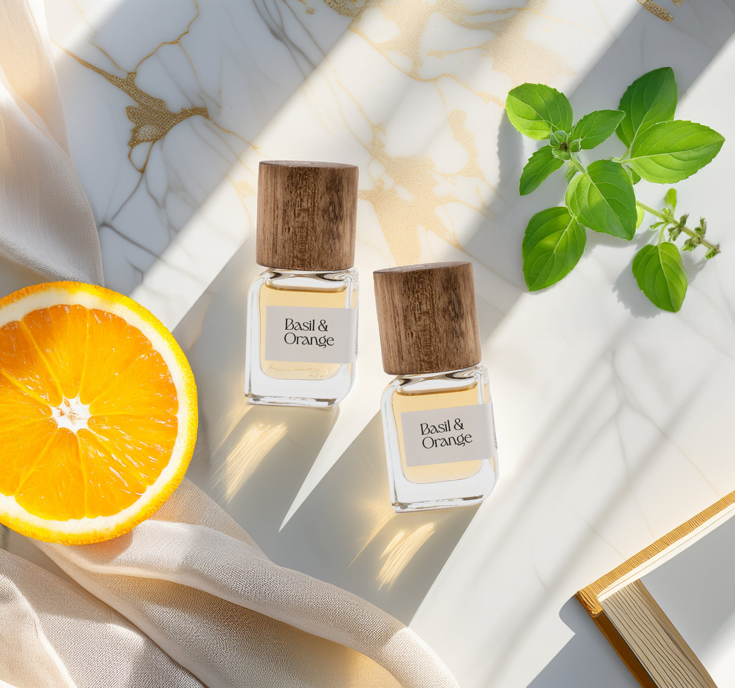Basil & Orange Perfume Roll-on 10ml Non-Alcoholic Perfume for Unisex