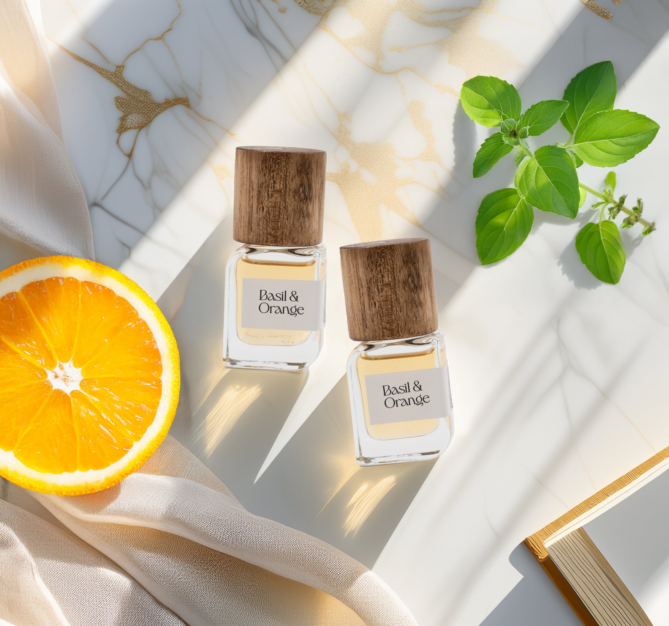 Basil & Orange Perfume Roll-on 10ml Non-Alcoholic Perfume for Unisex