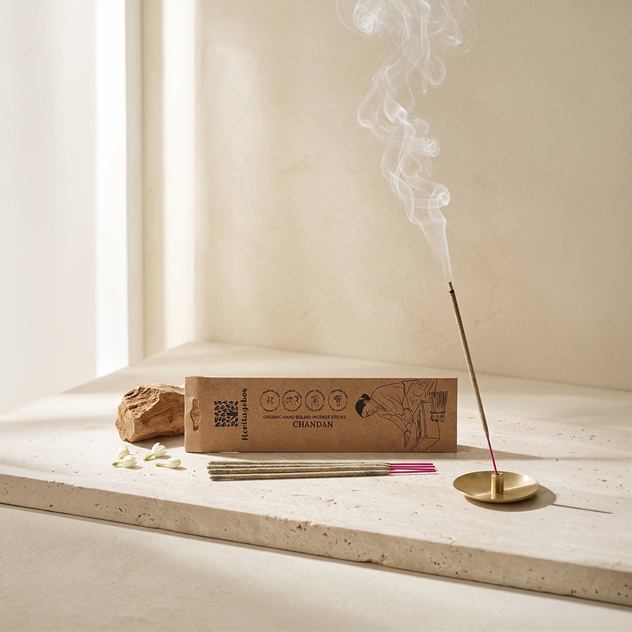 Chandan Handrolled Natural Incense Sticks Pack of 60