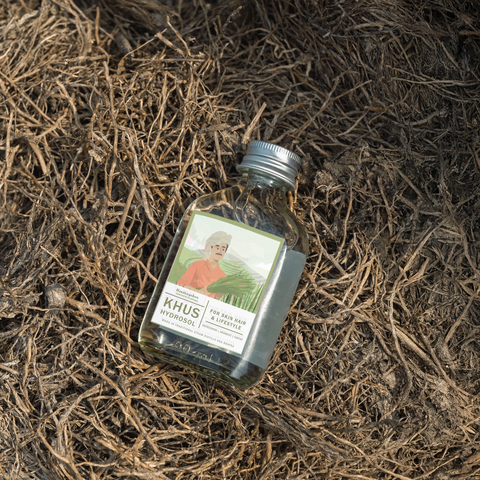 "Khus (Vetiver) Hydrosol facial mist bottle – 90 ml"