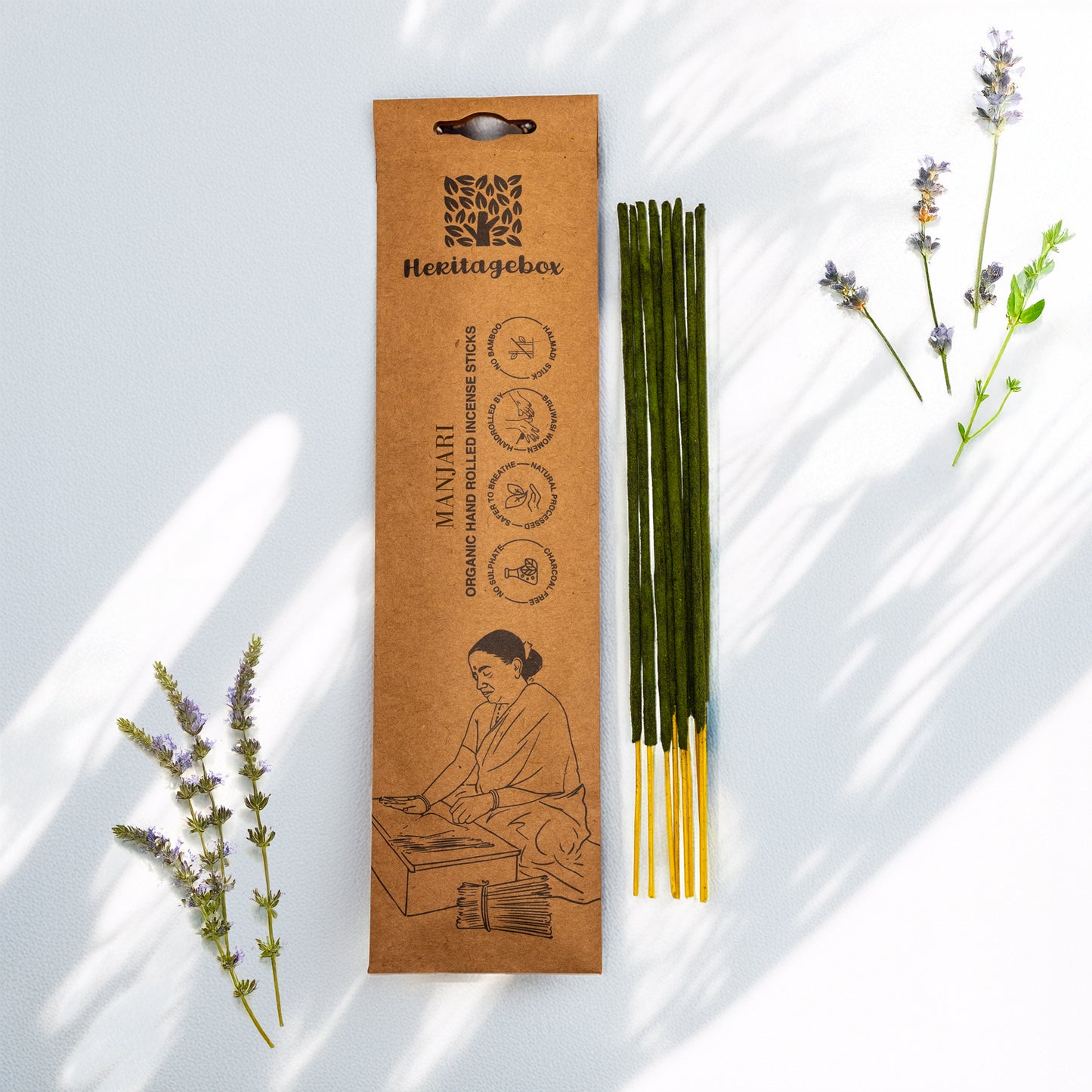 Manjari Handrolled Natural Incense Sticks Pack of 30