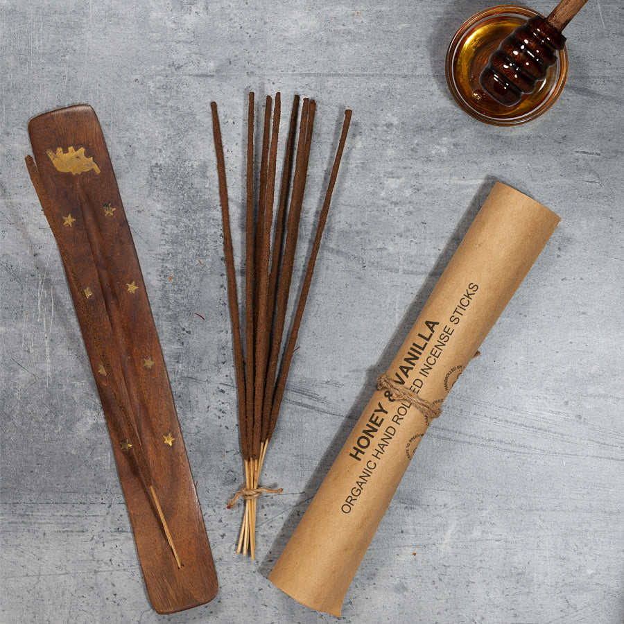 Honey & Vanilla Incense Sticks, Masala Agarbatti Incense Stick By Heritagebox India.