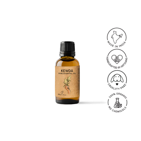 kewda essential oil for aromatherapy massage by HeritageBox india.