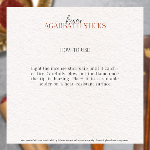 How to use Kesar Incense Stick, Masala Agarbatti Incense stick by Heritagebox India