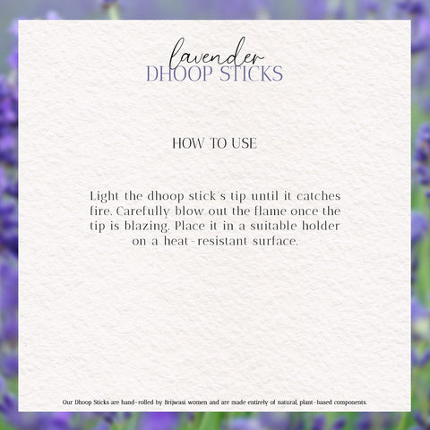 How to use Lavender Dhoop sticks by Heritagebox India