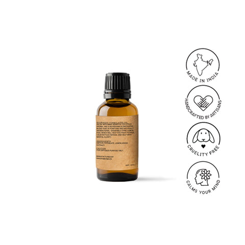Lemongrass Aromatherapy Diffuser Oil for Air Diffuser by Heritagebox India