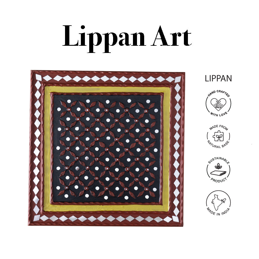 Earthy Lippan Art ( Set of 3 )