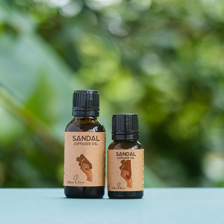 Sandal Aroma Diffuser Oil for aromatherapy by Heritagebox India